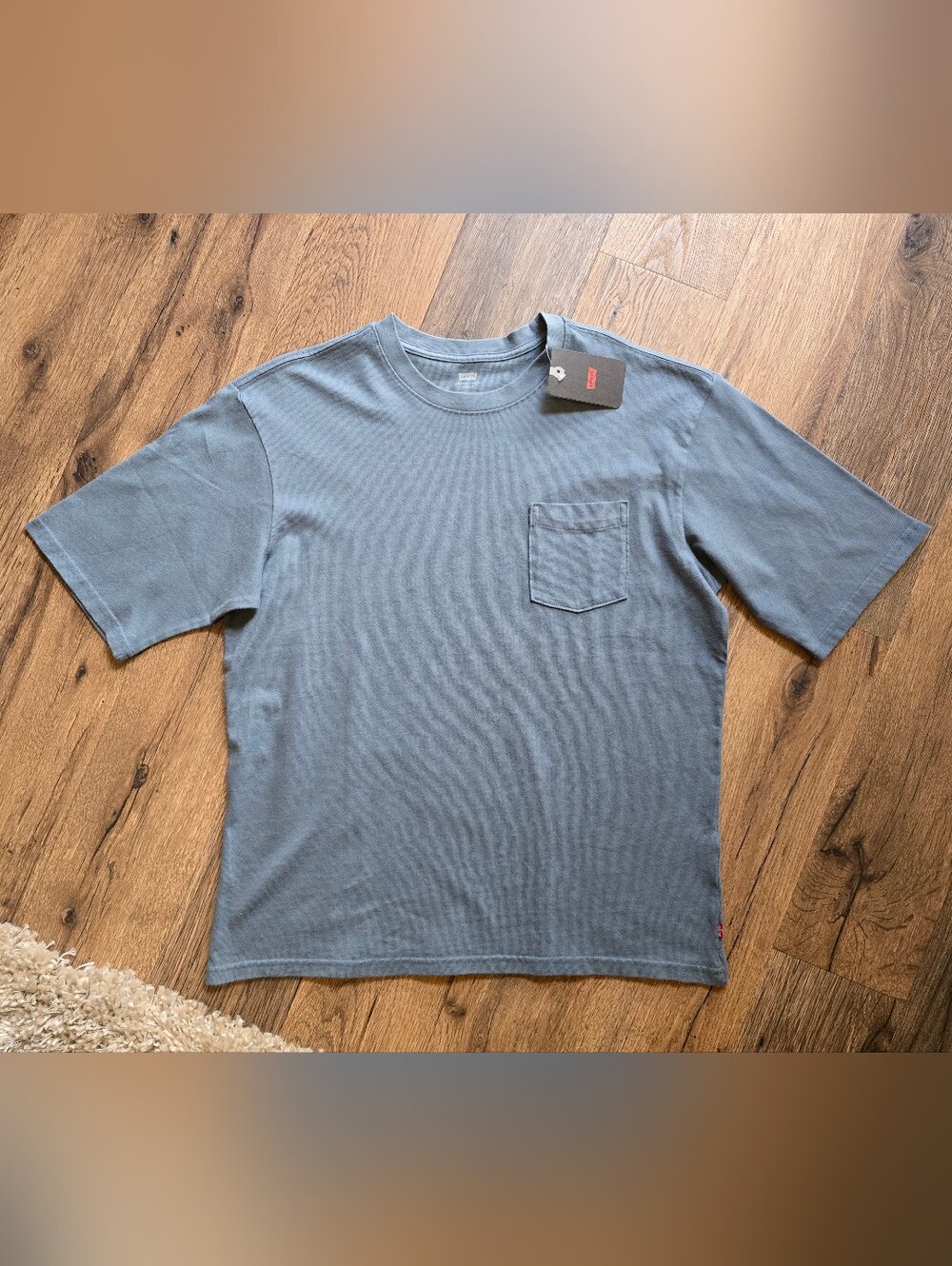 NWT Levi's Slate Blue Loose Short-Sleeve Pocket Tee